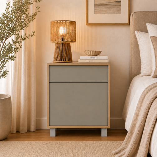 MESA DE LUZ CON SISTEMA PUSH LINEA MINIMAL
