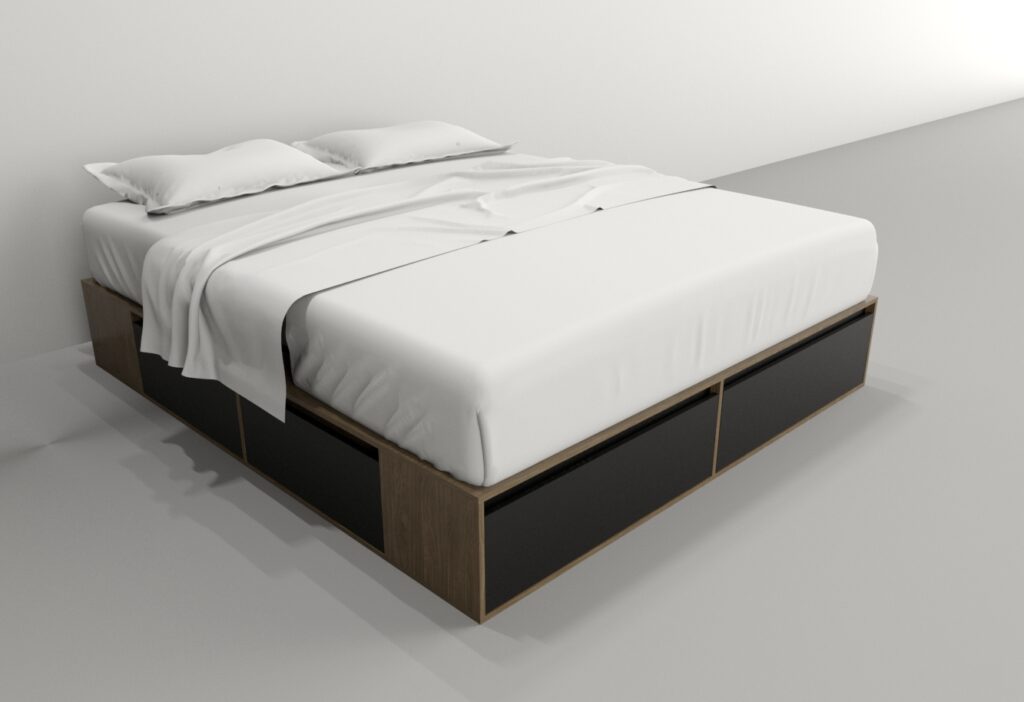 CAMA BOX 2M - 4 CAJONES + 2 PUERTAS REBATIBLES - Acasa Tienda