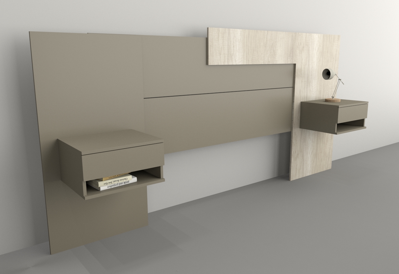 Respaldo c/mesa de luz flotantes 1,80m Y 2,00m ART. 6447 - Imagen 7