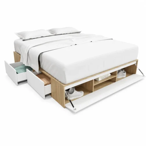 CAMA BOX 1,60M – 4 CAJONES + 1 PUERTA