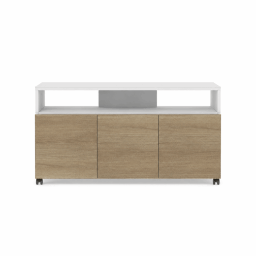 RACK TV 1,20mts CON RUEDAS 3 PUERTAS