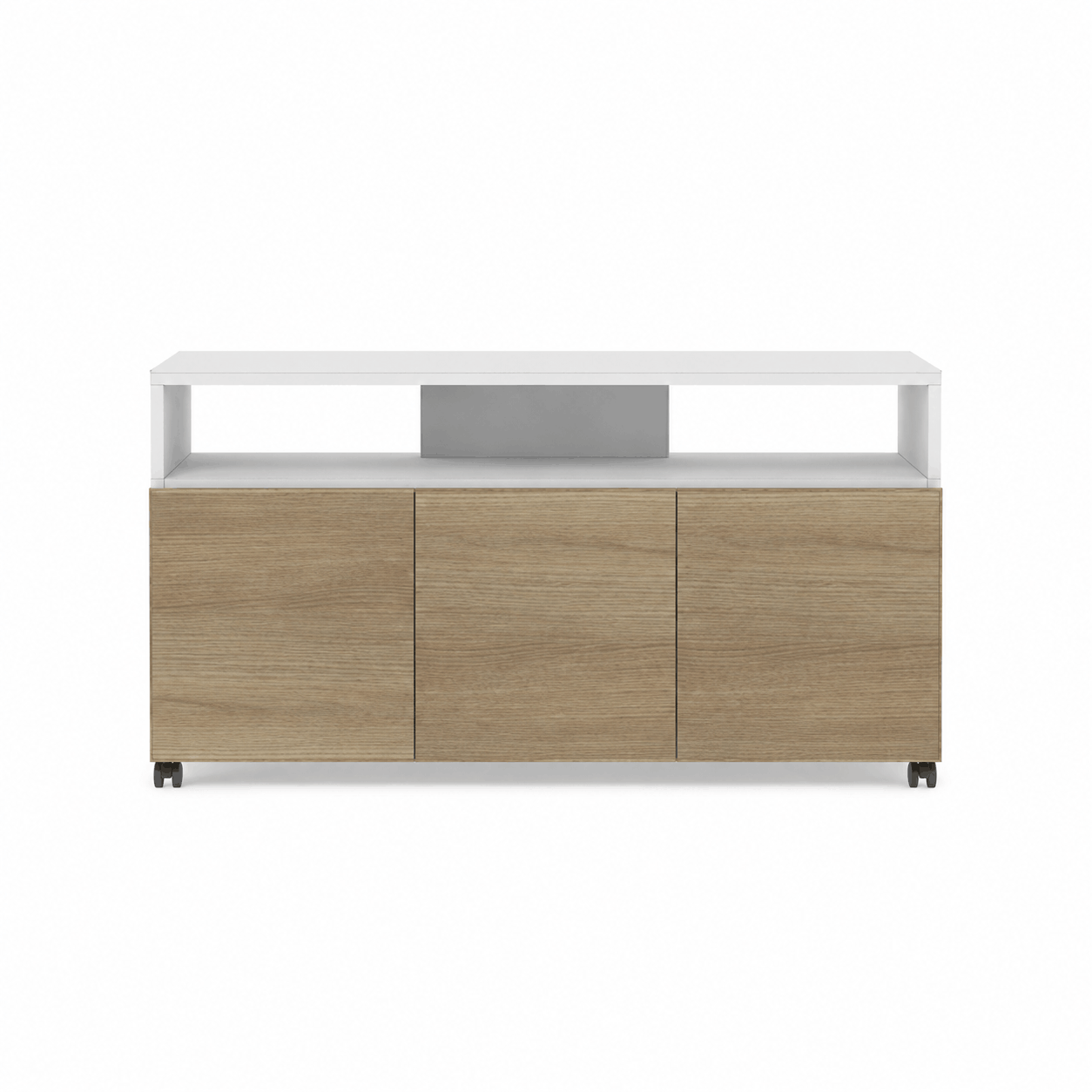 RACK TV 1,20mts CON RUEDAS 3 PUERTAS