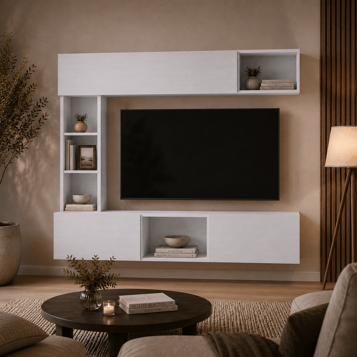 RACK DE TV FLOTANTE NORDICO 1,82M - Imagen 4