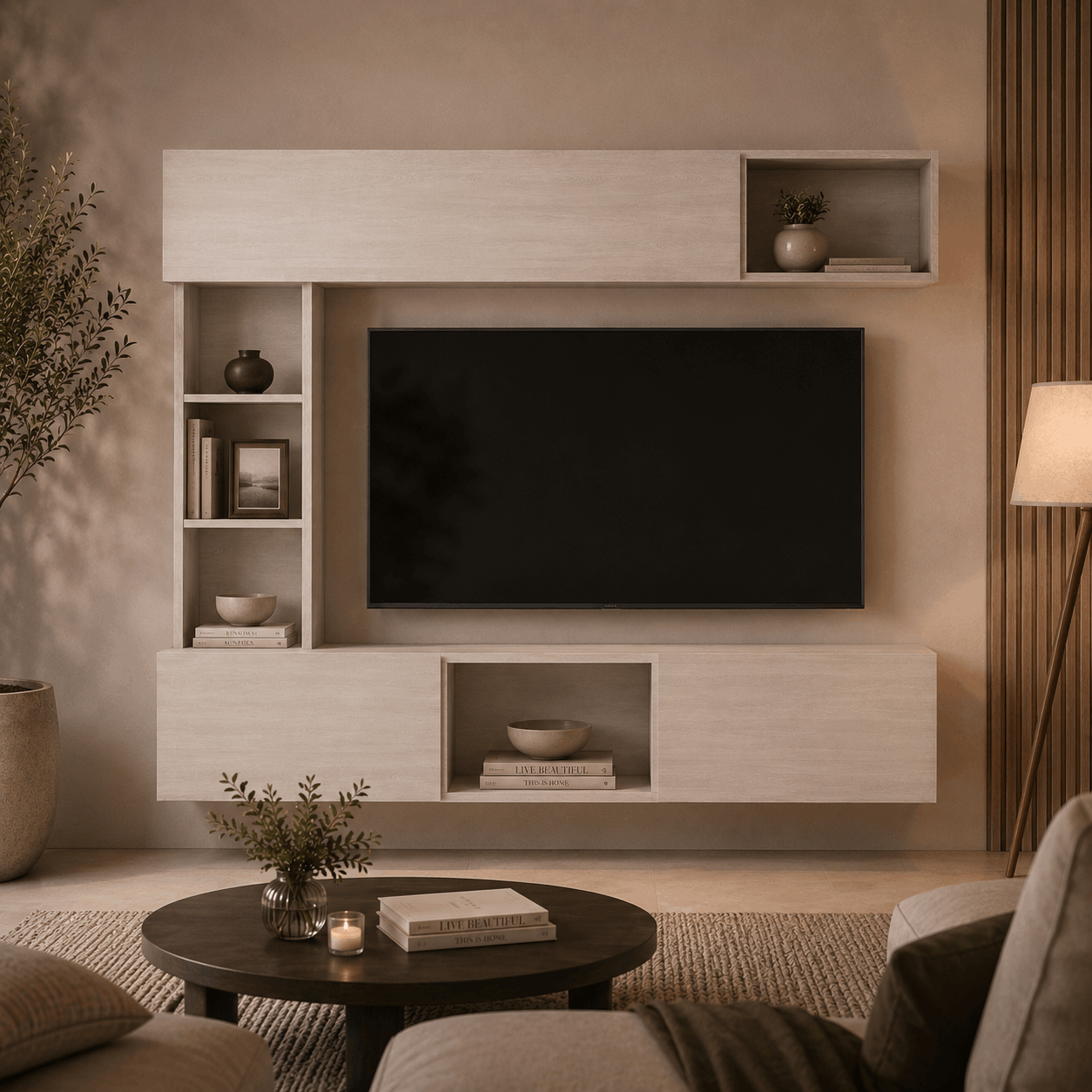 RACK DE TV FLOTANTE NORDICO 1,82M - Imagen 3