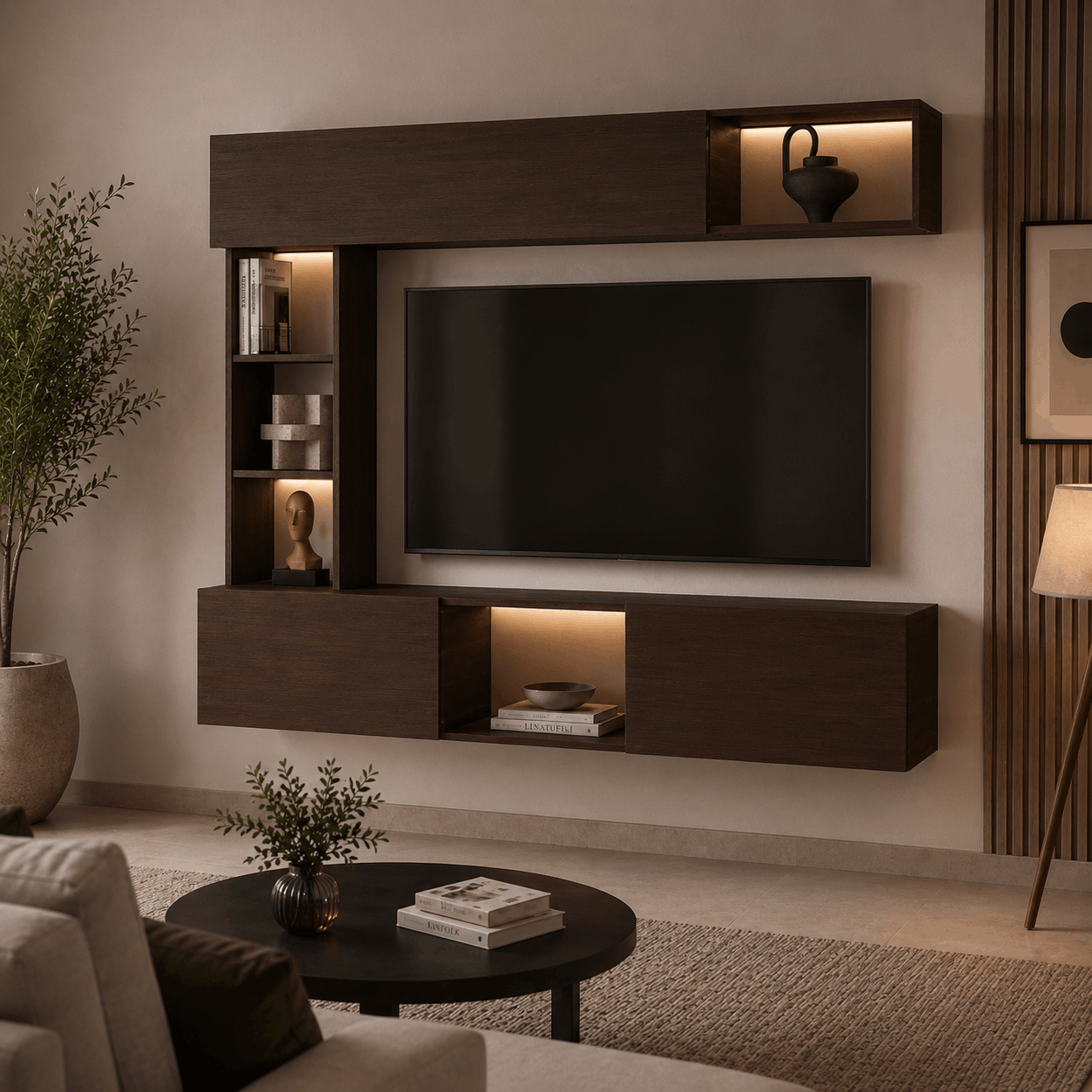 RACK DE TV FLOTANTE NORDICO 1,82M - Imagen 2