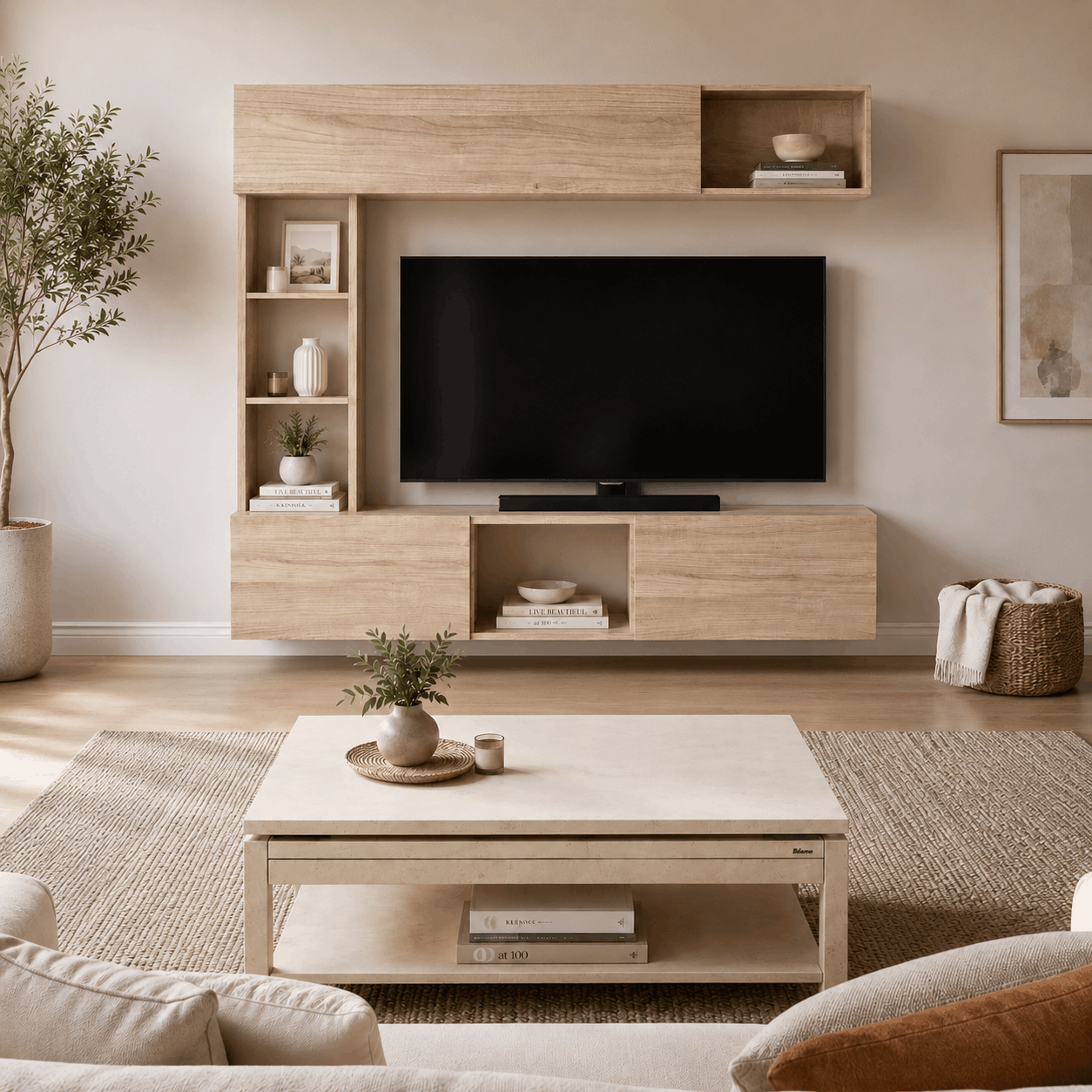 RACK DE TV FLOTANTE NORDICO 1,82M - Imagen 5