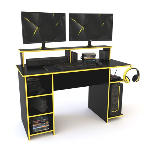 ESCRITORIO GAMER 4 ESTANTES 1,20M