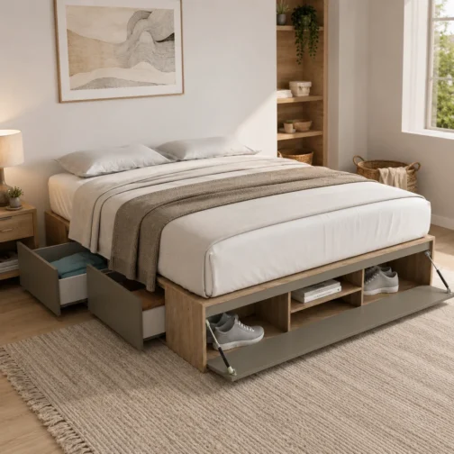 CAMA BOX 1,60M – 4 CAJONES + 1 PUERTA