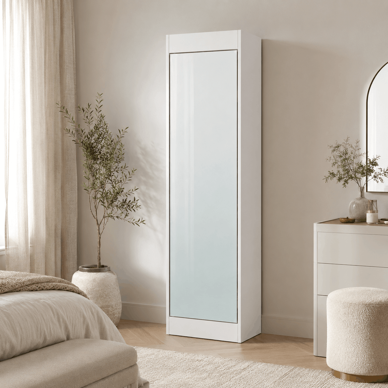 MUEBLE DE GUARDADO O ZAPATERO CON PUERTA ESPEJO GIRATORIA - Imagen 3