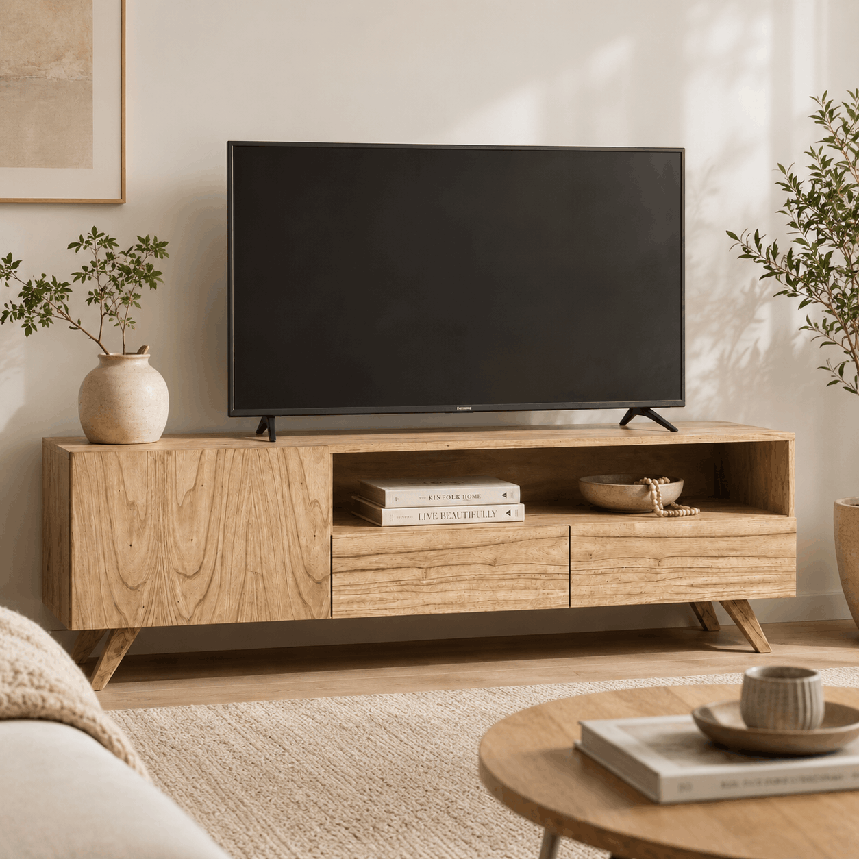 RACK DE TV LINEA ESCANDINAVA 1,65M - Imagen 5