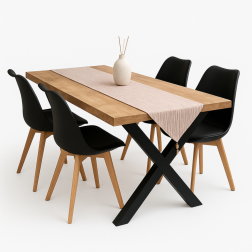 COMBO BARCELONA TULIP MESA 1.50M + 4 SILLAS TULIP