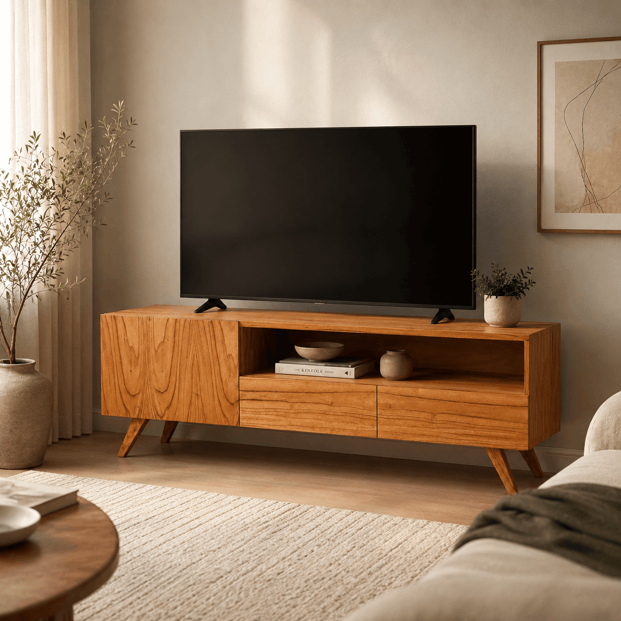 RACK DE TV LINEA ESCANDINAVA 1,65M - Imagen 4