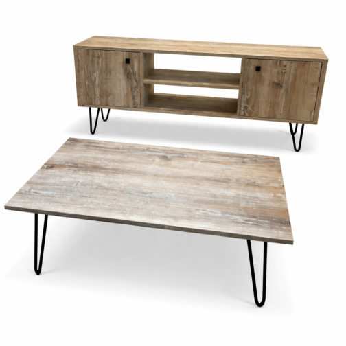 COMBO LINEA INDUSTRIAL – RACK TV 1,40M + MESA RATONA