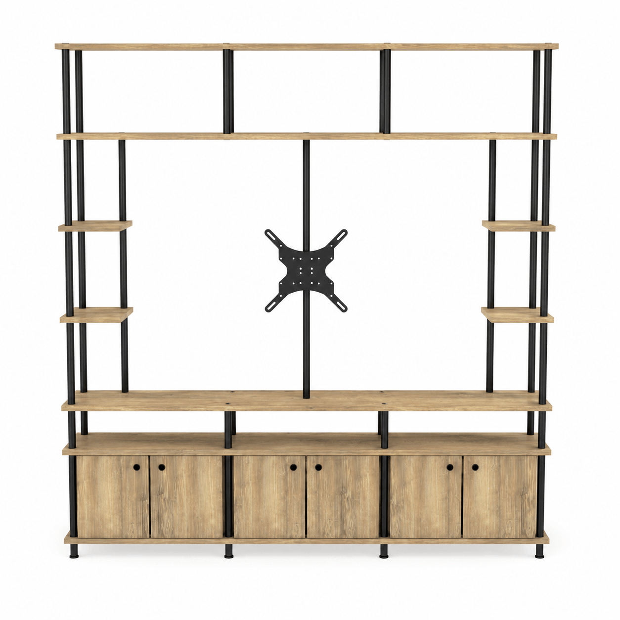 RACK DE TV INDUSTRIAL 192X200M ATKAMA/NEGRO
