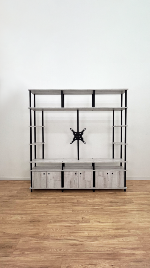 RACK DE TV INDUSTRIAL 192X200M ATKAMA/NEGRO - Imagen 5