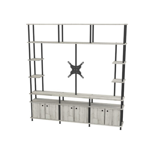 RACK DE TV INDUSTRIAL 192X200M ATKAMA/NEGRO - Imagen 4