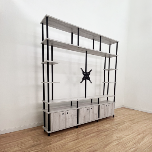 RACK DE TV INDUSTRIAL 192X200M ATKAMA/NEGRO - Imagen 6