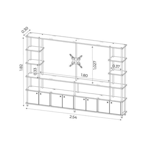 RACK PARA TV CON SOPORTE R-12 - Imagen 5