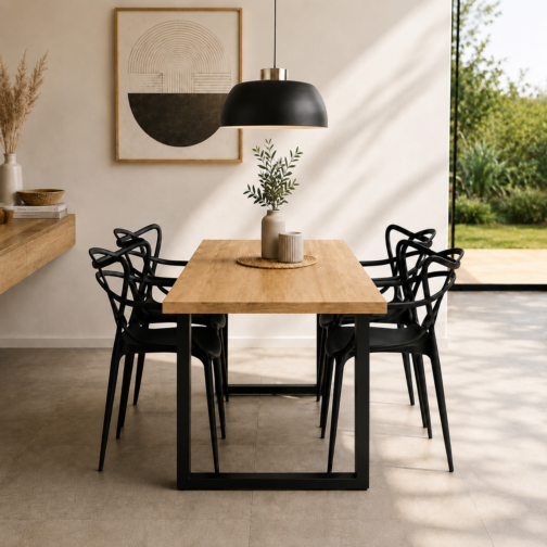 COMBO: MESA CUBO 1.40mts + 4 SILLAS MASTER