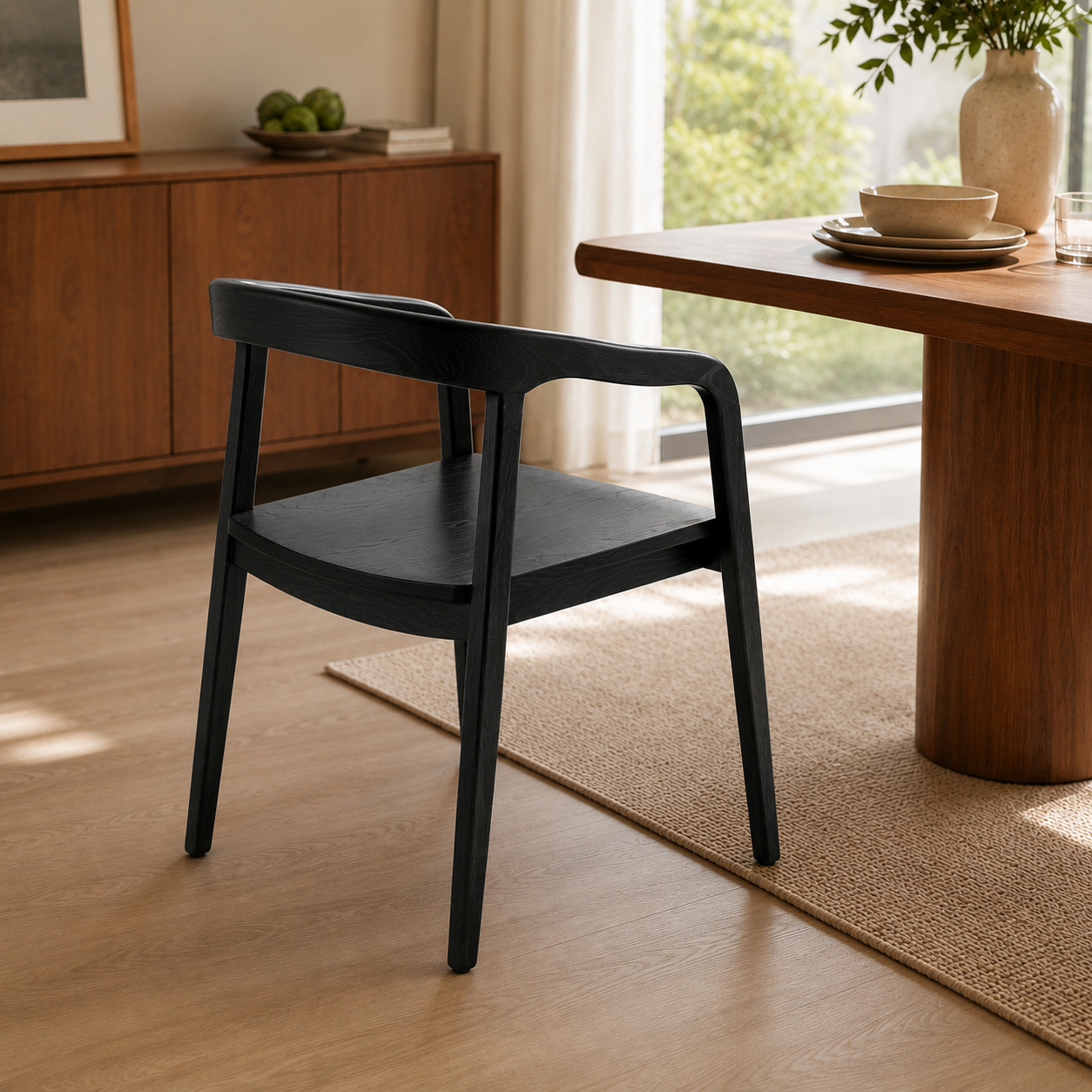 SILLA BALI CURVA MADERA TEKA - Imagen 6