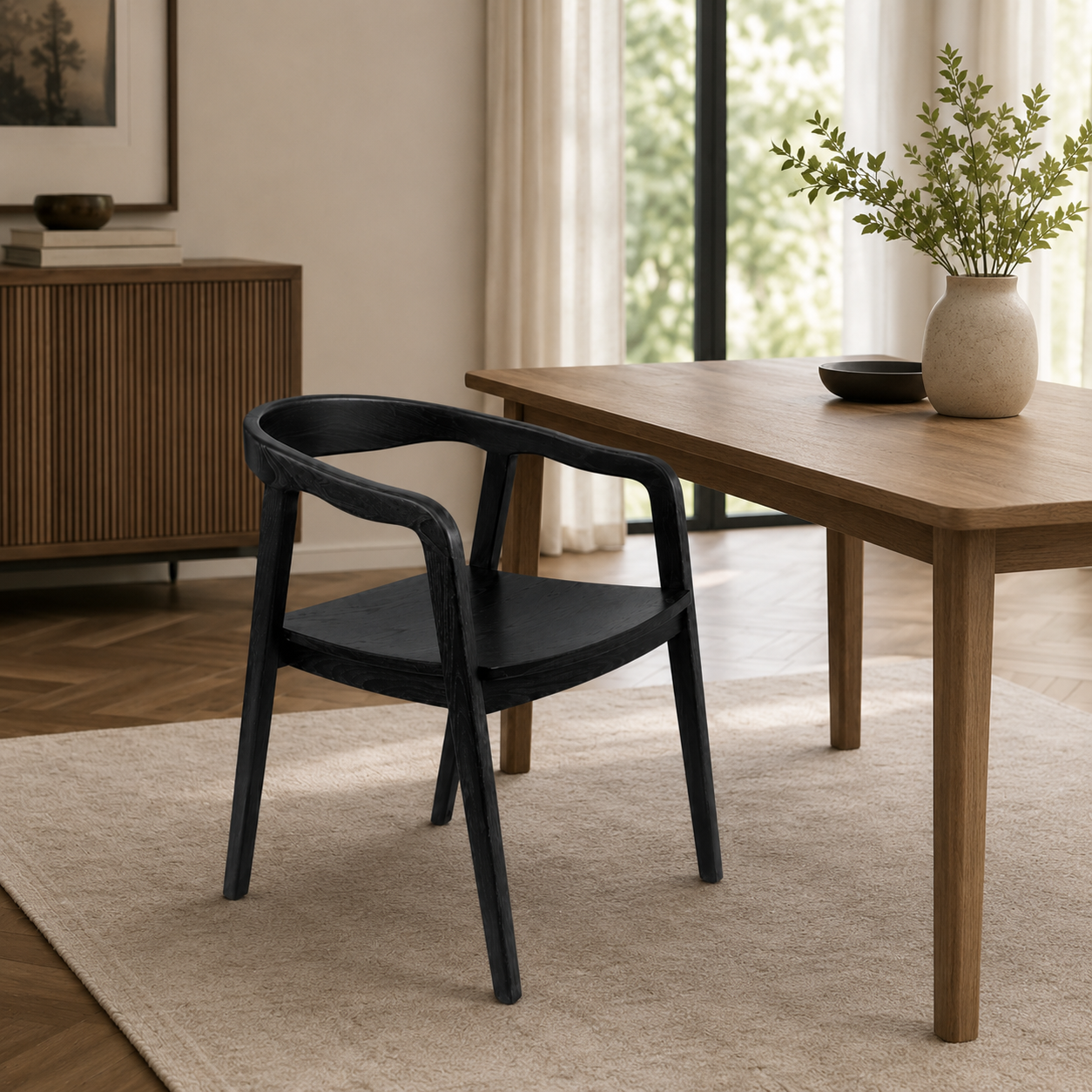 SILLA BALI CURVA MADERA TEKA - Imagen 8