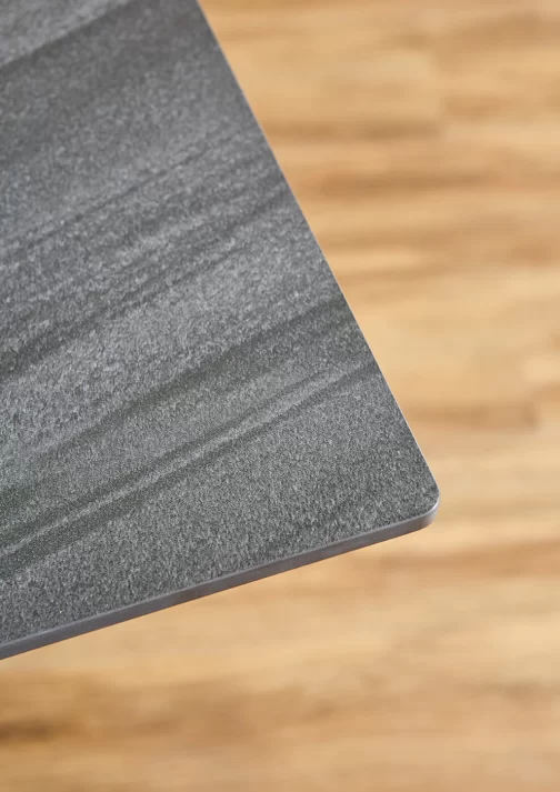 MESA RECTANGULAR 180M SIMIL MARMOL BASE NEGRA - Imagen 2