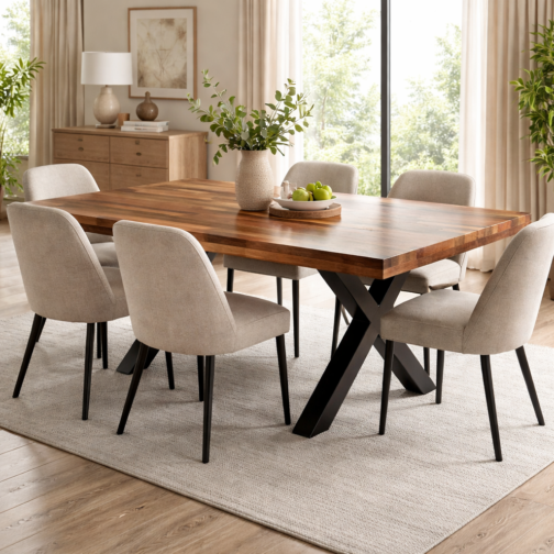 MESA MACIZA ZOITA BASE EQUIS 300X120