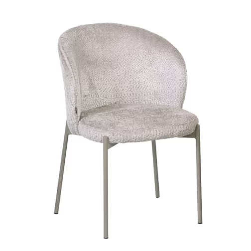 Silla Alina Beige Boucle Base Capuccino