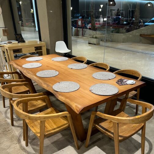 COMBO MESA FORTALEZA 230X120 MAS 8 SILLAS BALI