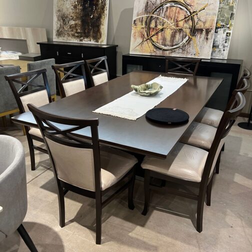 COMBO MESA OLIMPUS 220X120 MAS 8 SILLAS CRUZ