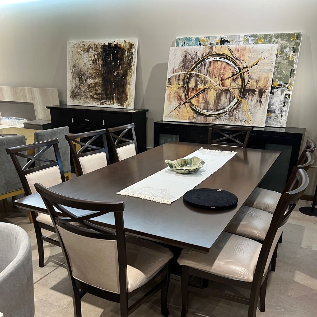 COMBO MESA OLIMPUS 220X120 MAS 8 SILLAS CRUZ - Imagen 3