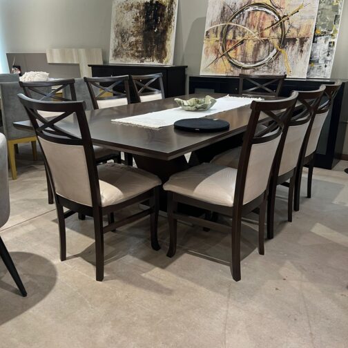 COMBO MESA OLIMPUS 220X120 MAS 8 SILLAS CRUZ