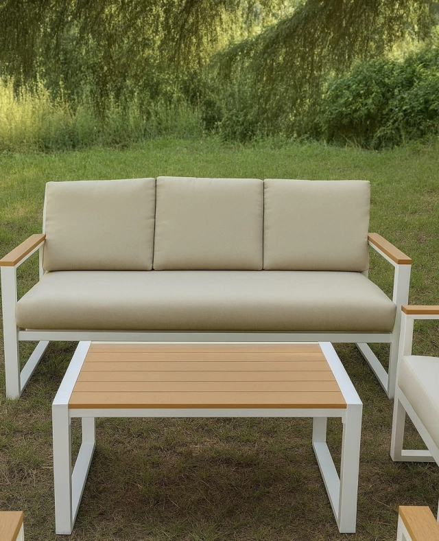 SET BAHIA 3 CUERPOS BLANCO Y BEIGE -JD/1381/ BEIGE - Imagen 4