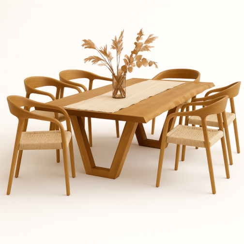 MESA FORTALEZA + 6 SILLAS JOANNE