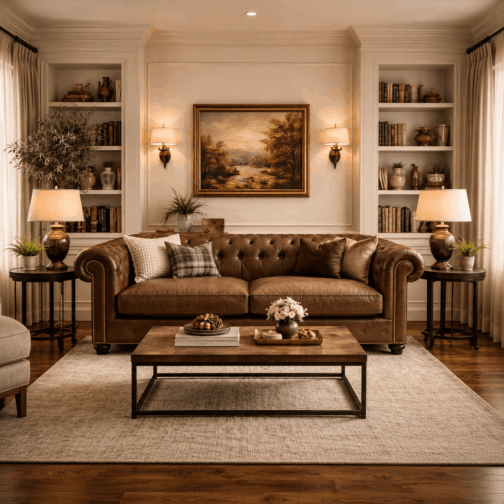 SOFA CHESTERFIELD CUERO 2.20MTS