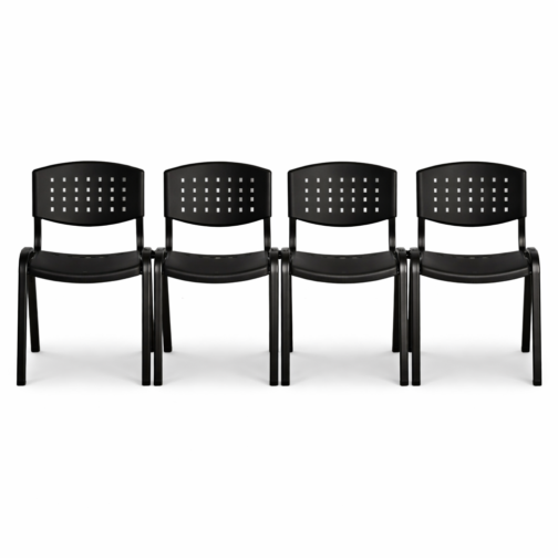 TANDEM DE 4 SILLAS DE PVC ALTO IMPACTO