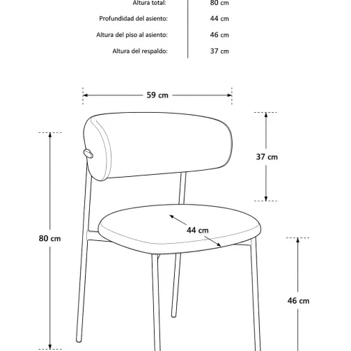 SILLA ZARO PRO TAUPE