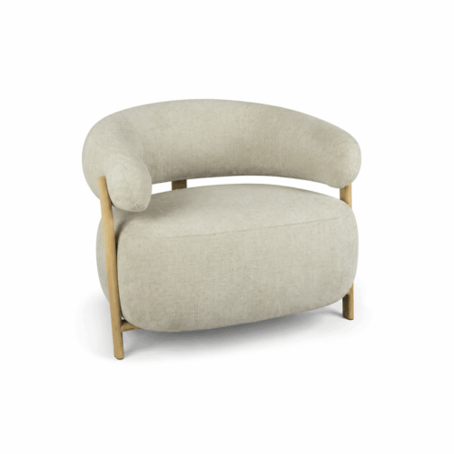 Sillon Bari Chenille Base Natural