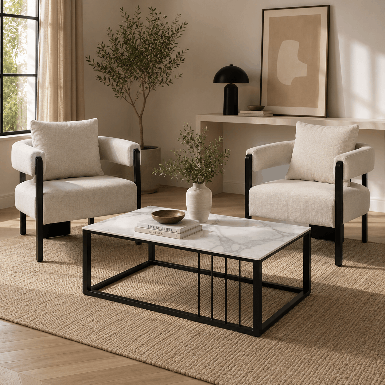 Sillón Brera Chenille Base Negra - Imagen 4