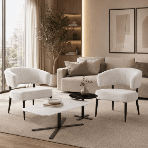 Sillon Zhagen Chenille Base Negra