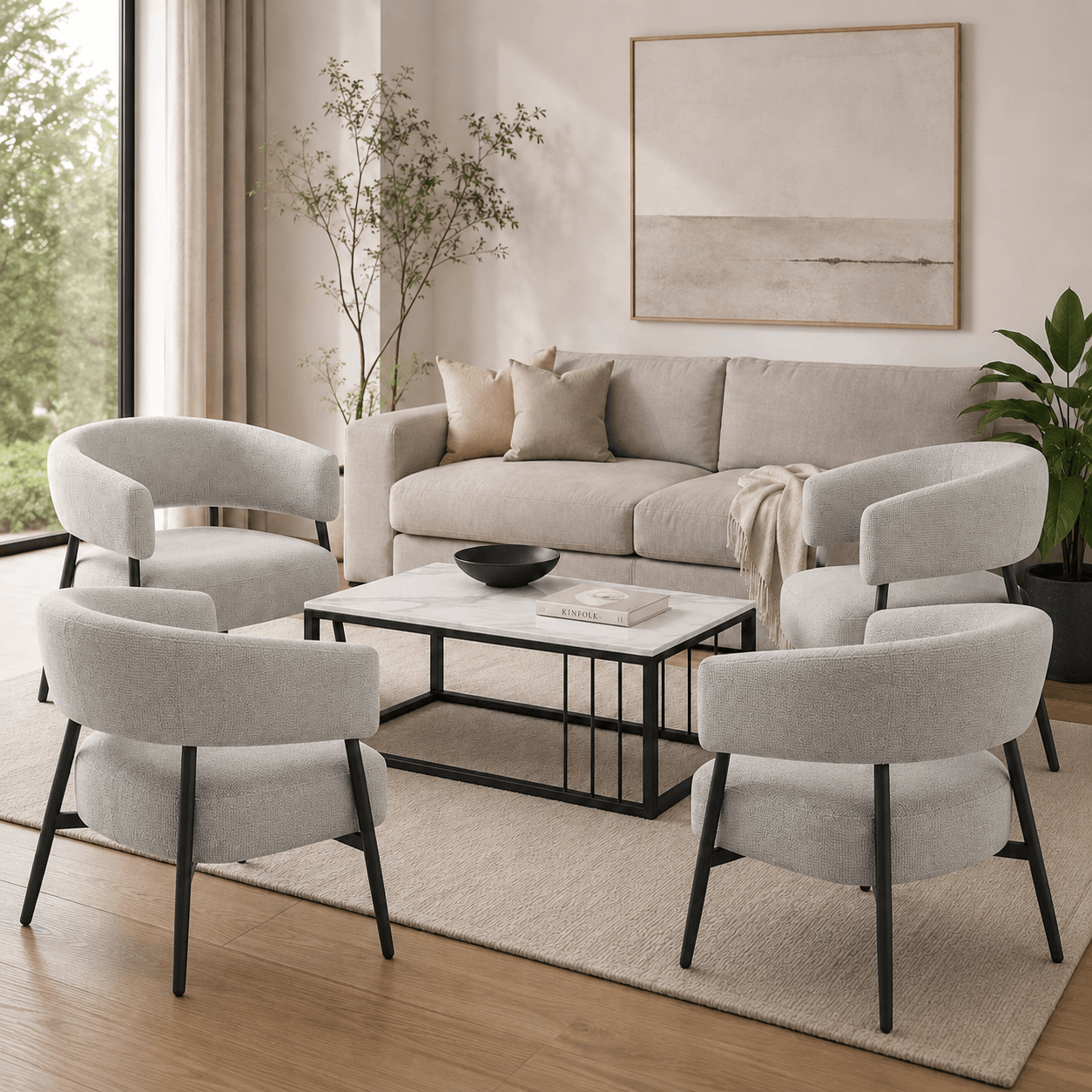 Sillón Boreal Chenille Base Negra - Imagen 3