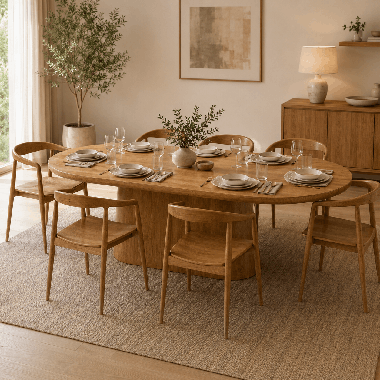 MESA VERA OVAL ROBLE - Imagen 2