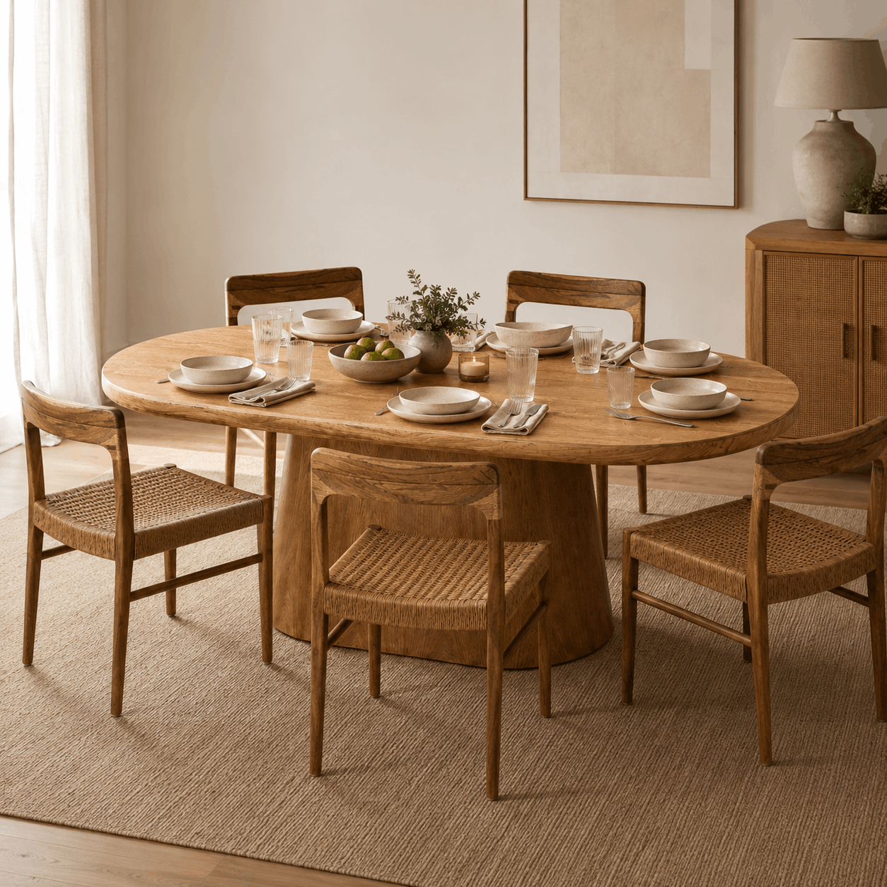 MESA VERA OVAL ROBLE - Imagen 3