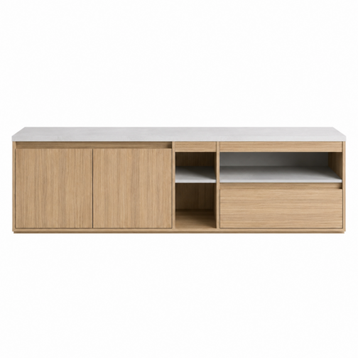 Rack tv 2m 1 cajón 2 puertas